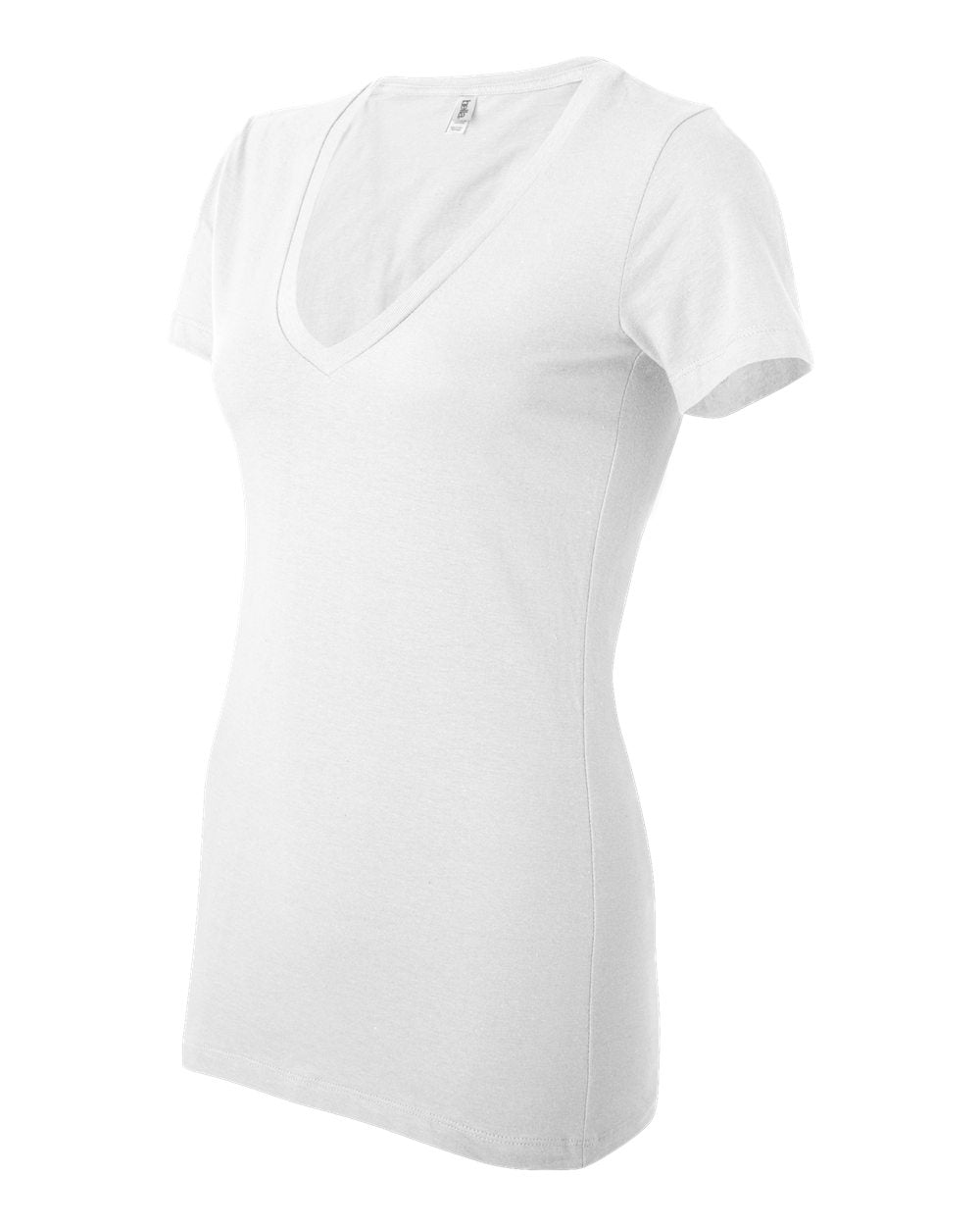 Women’s Jersey Deep V-Neck Tee - Side - B57306003 - White