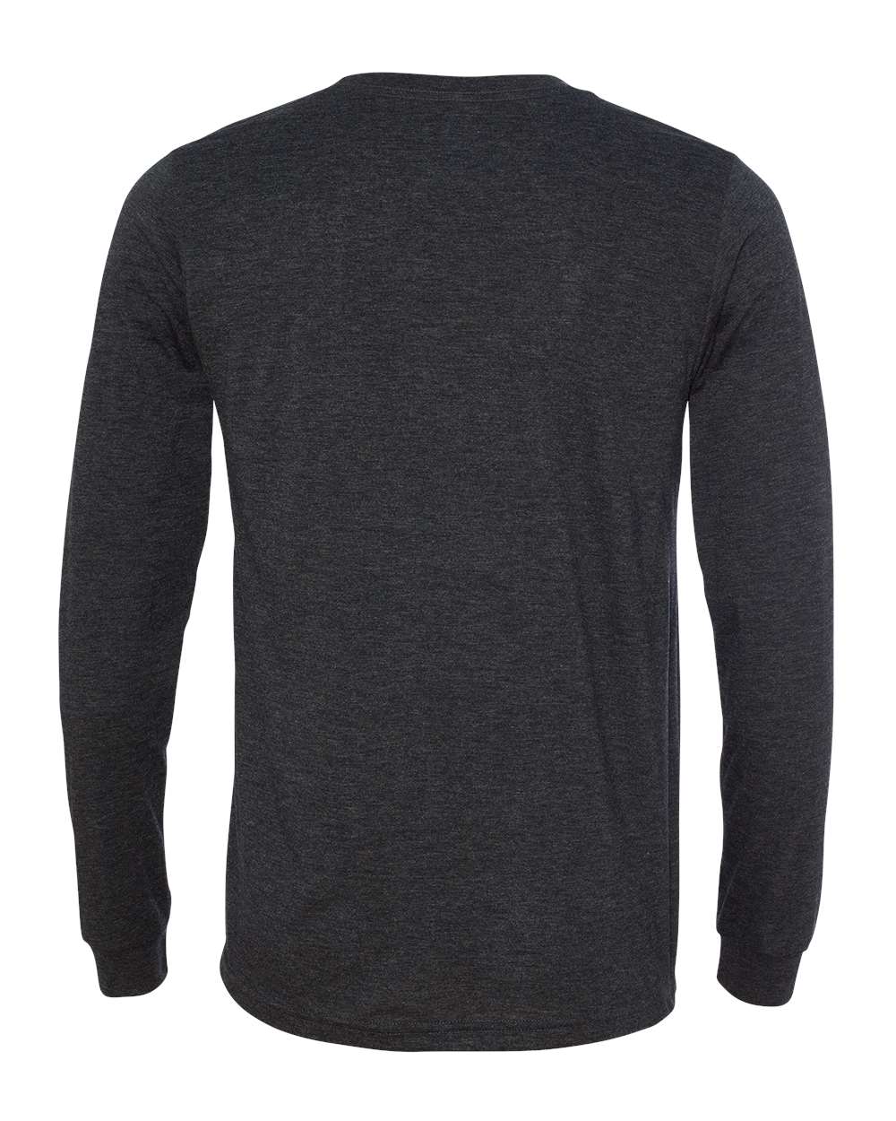 Unisex Triblend Long Sleeve Tee - Back - B11606092 - Charcoal Black Triblend
