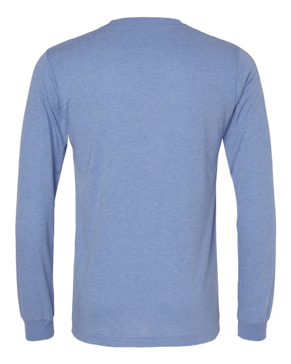 Unisex Triblend Long Sleeve Tee - Back - B11606262 - Blue Triblend