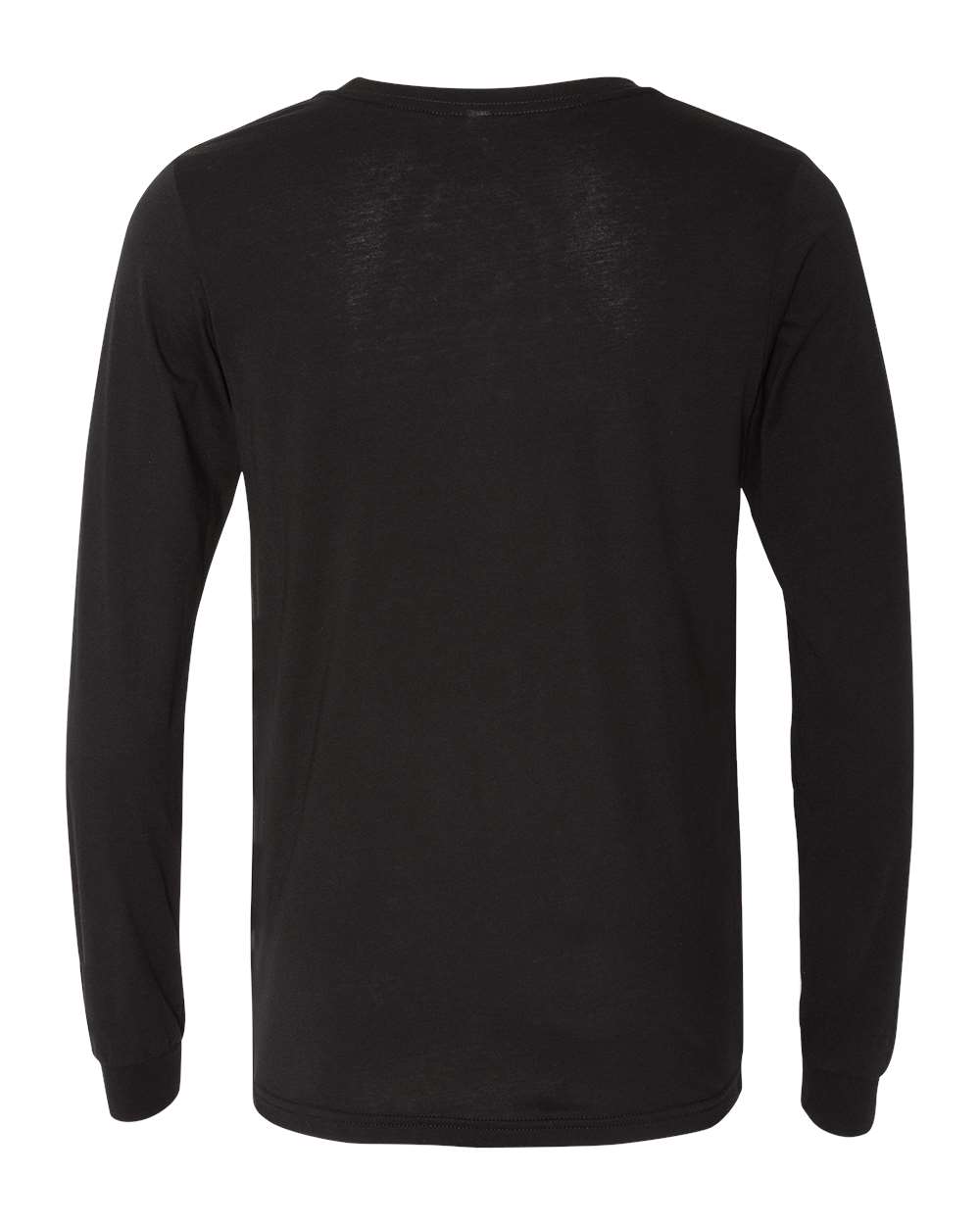 Unisex Triblend Long Sleeve Tee - Back - B11606502 - Solid Black Triblend