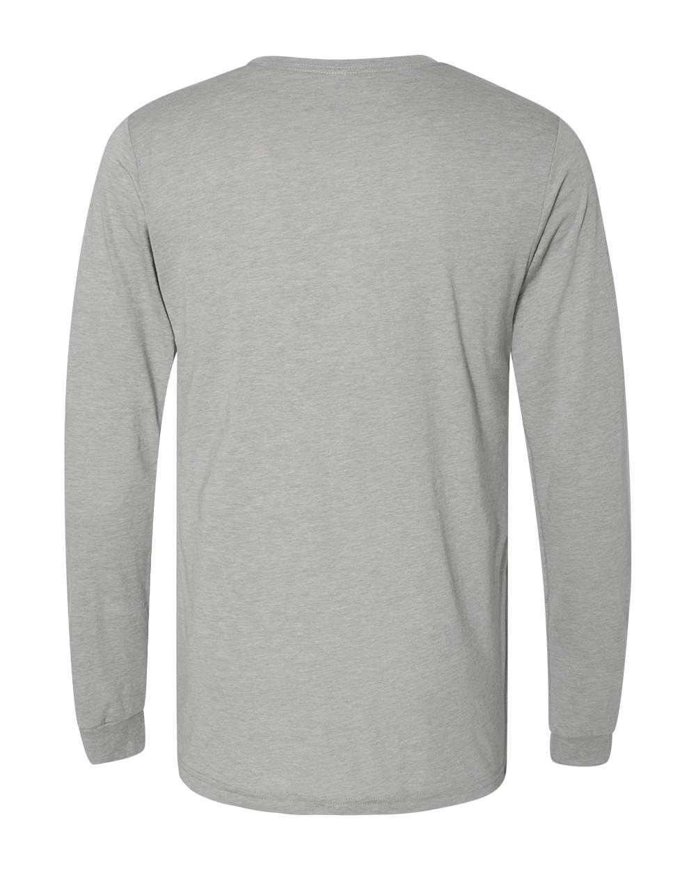 Unisex Triblend Long Sleeve Tee - Back - B11606582 - Athletic Grey Triblend