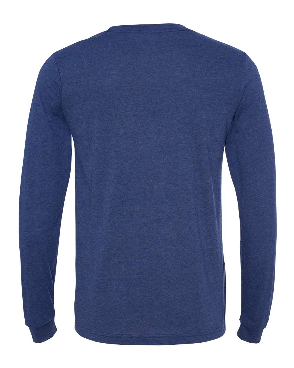 Unisex Triblend Long Sleeve Tee - Back - B11606652 - Navy Triblend