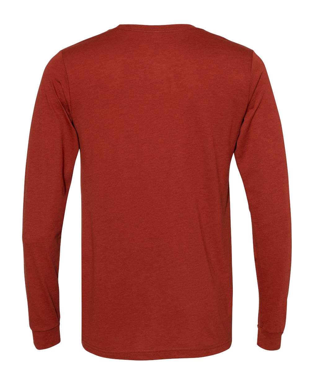 Unisex Triblend Long Sleeve Tee - Back - B11606662 - Brick Triblend