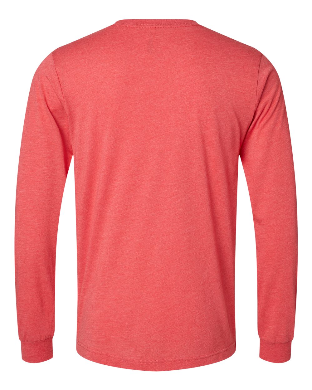 Unisex Triblend Long Sleeve Tee - Back - B11606702 - Red Triblend