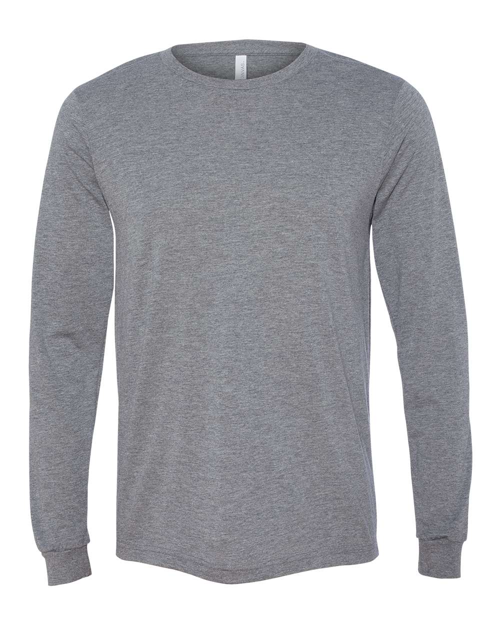 Unisex Triblend Long Sleeve Tee - Front - B11606102 - Grey Triblend