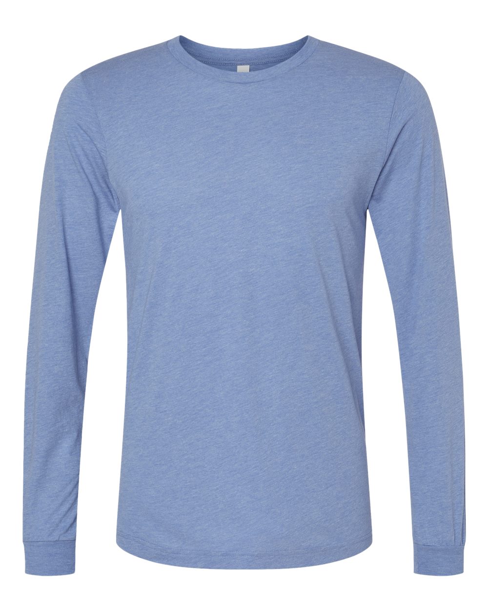 Unisex Triblend Long Sleeve Tee - Front - B11606262 - Blue Triblend