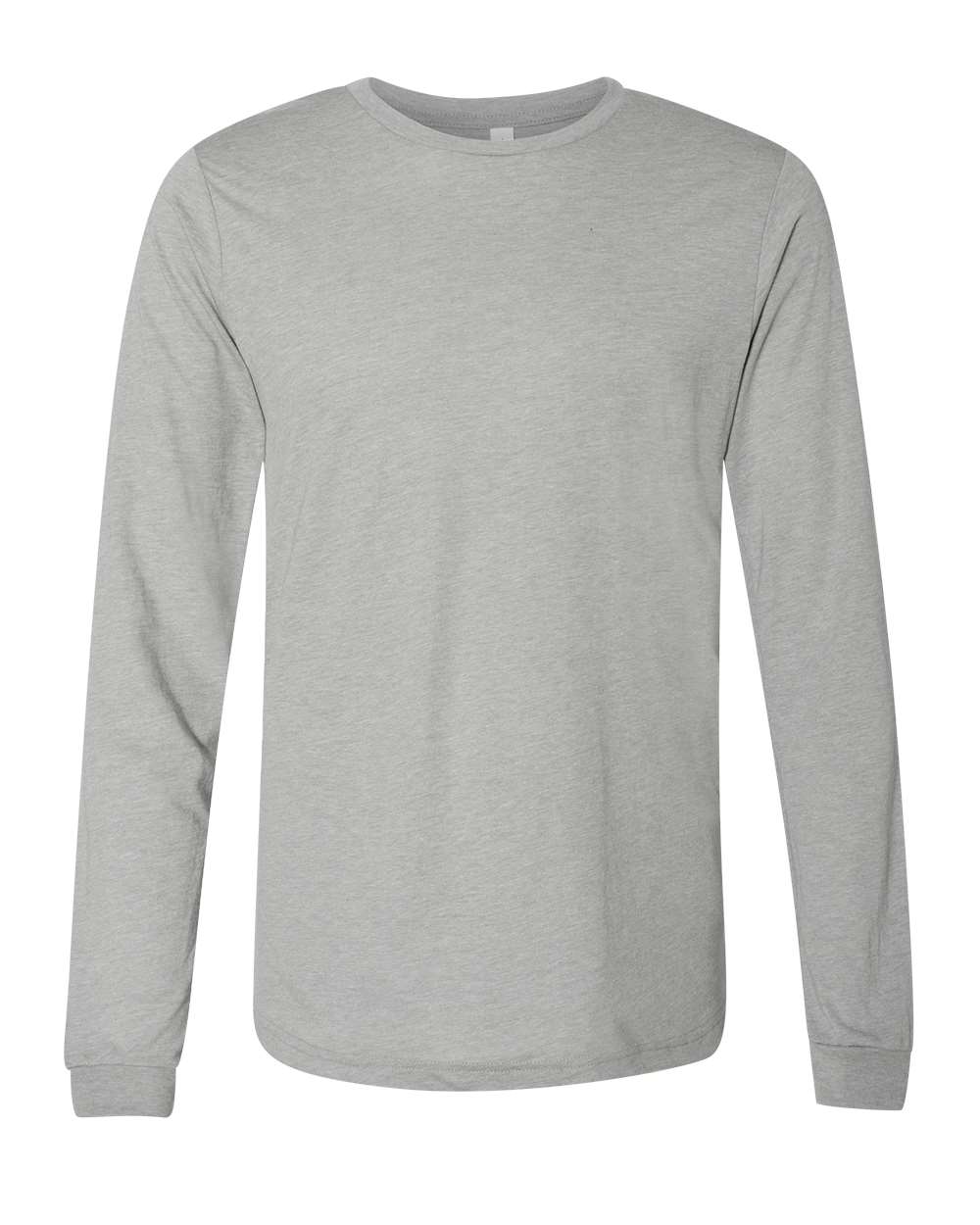 Unisex Triblend Long Sleeve Tee - Front - B11606582 - Athletic Grey Triblend