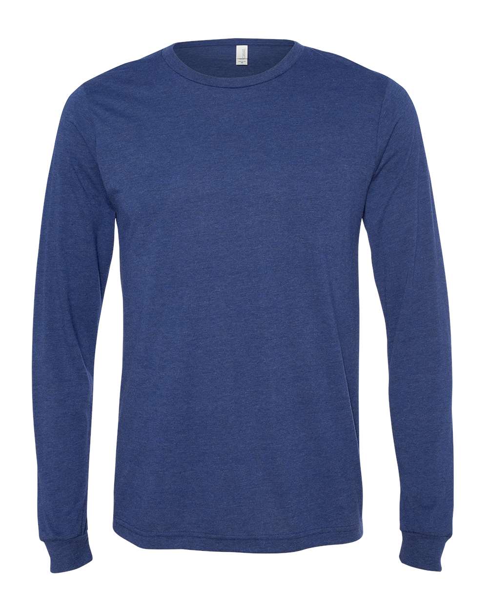 Unisex Triblend Long Sleeve Tee - Front - B11606652 - Navy Triblend