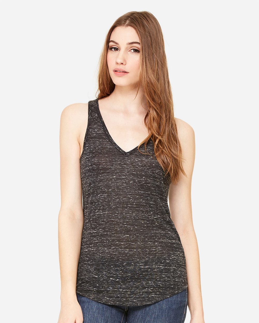 Women's Flowy V-Neck Tank - styleImage