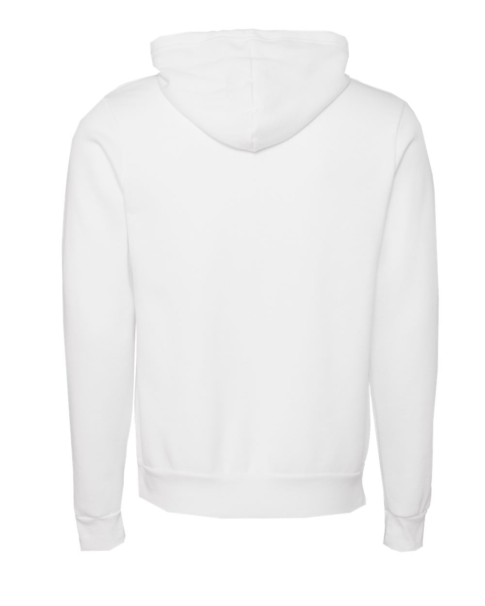 Unisex Sponge Fleece Hoodie - Back - B86306012 - DTG White