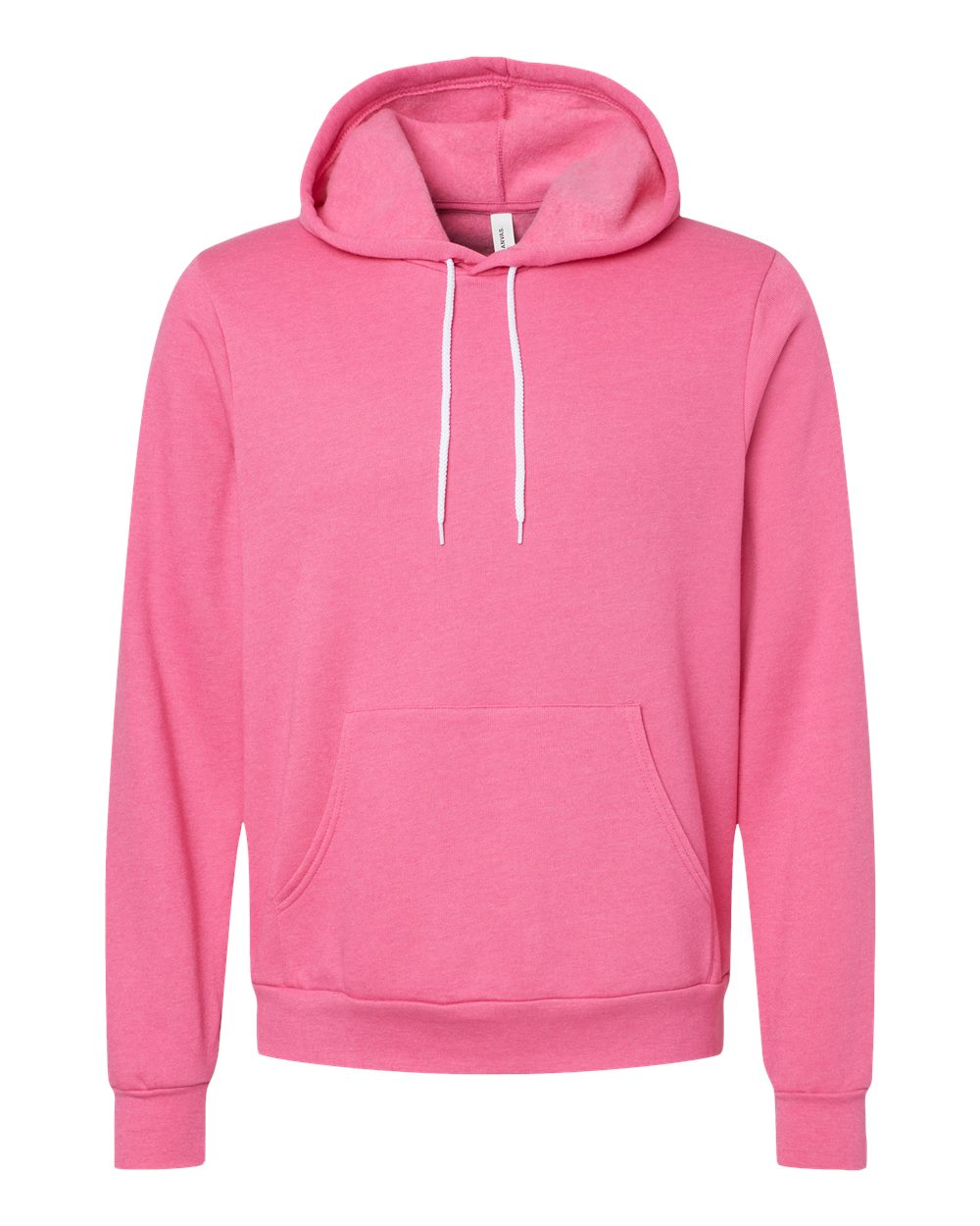 Unisex Sponge Fleece Hoodie - Front - B86306462 - Heather Charity Pink