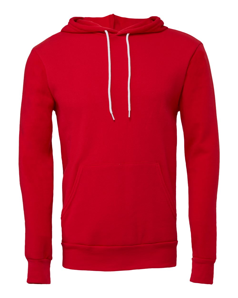 Unisex Sponge Fleece Hoodie - Front - B86306702 - Red