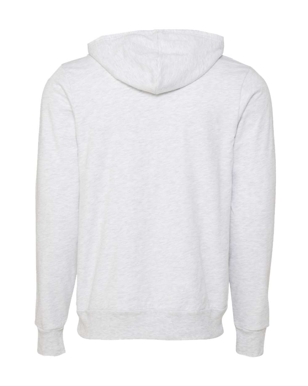 Unisex Sponge Fleece Full-Zip Hoodie - Back - B80406022 - Ash