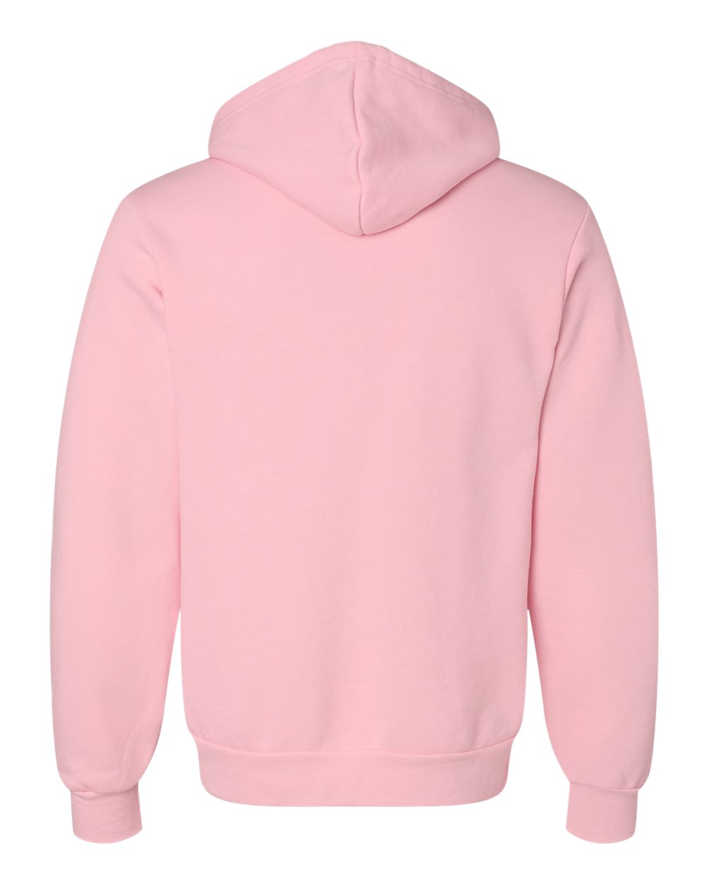 Unisex Sponge Fleece Full-Zip Hoodie - Back - B80406082 - Pink