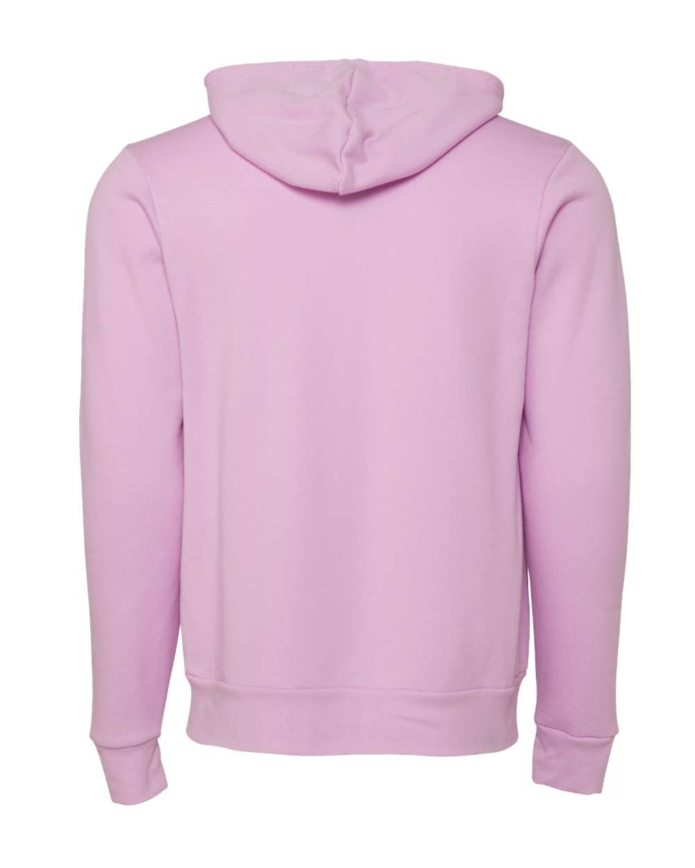 Unisex Sponge Fleece Full-Zip Hoodie - Back - B80406162 - Lilac