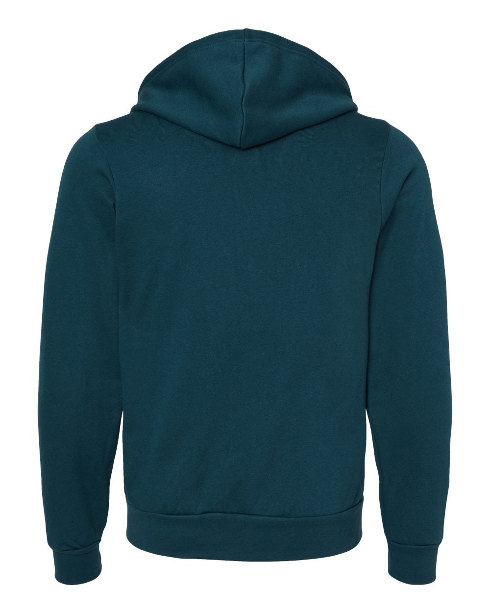 Unisex Sponge Fleece Full-Zip Hoodie - Back - B80406472 - Atlantic