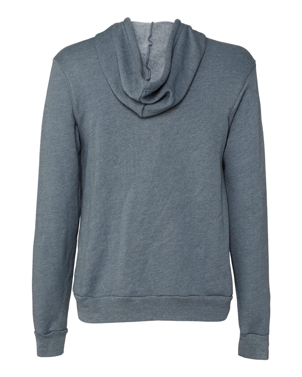 Unisex Sponge Fleece Full-Zip Hoodie - Back - B80406622 - Heather Slate