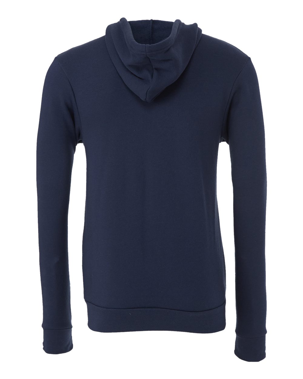 Unisex Sponge Fleece Full-Zip Hoodie - Back - B80406652 - Navy