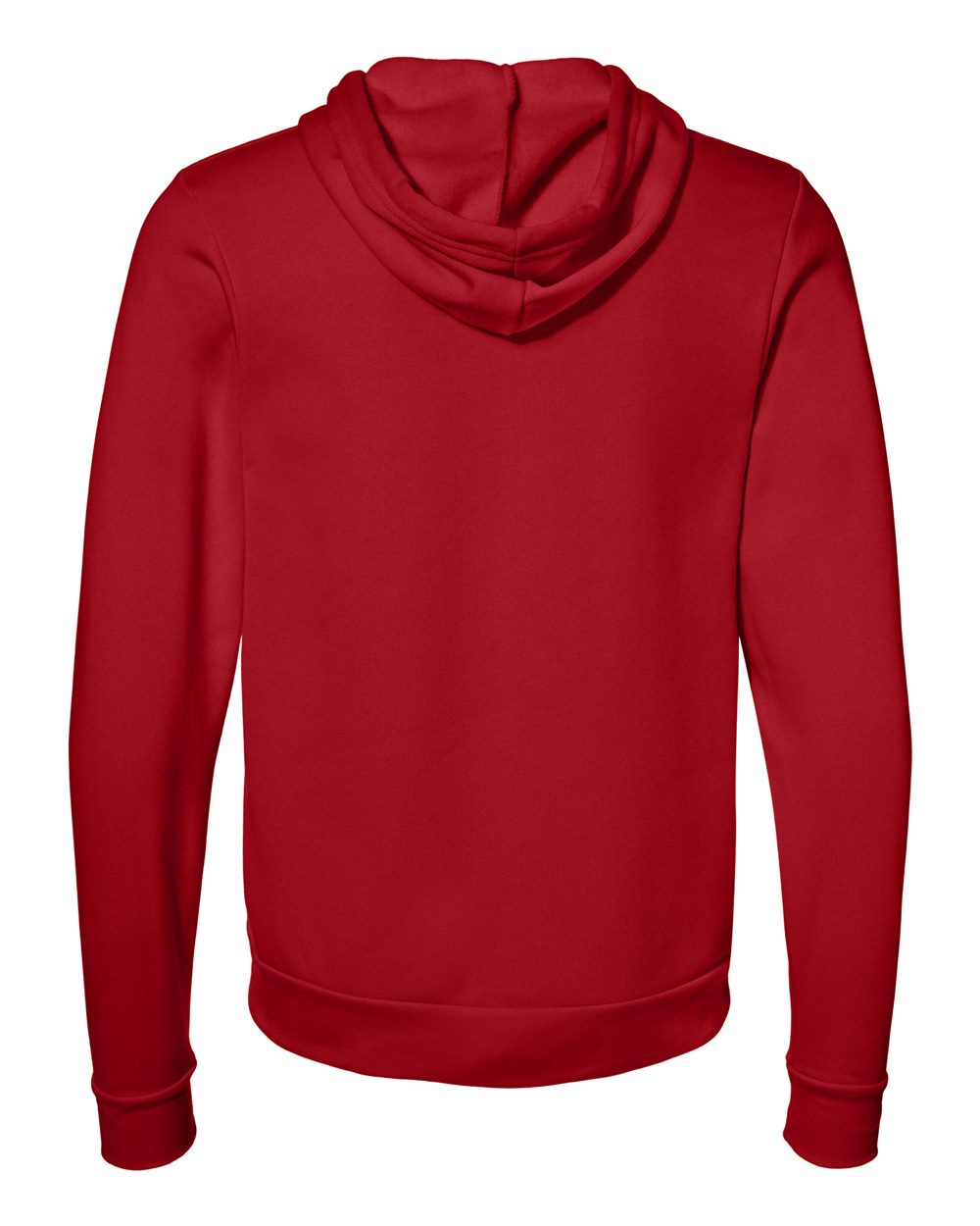 Unisex Sponge Fleece Full-Zip Hoodie - Back - B80406702 - Red