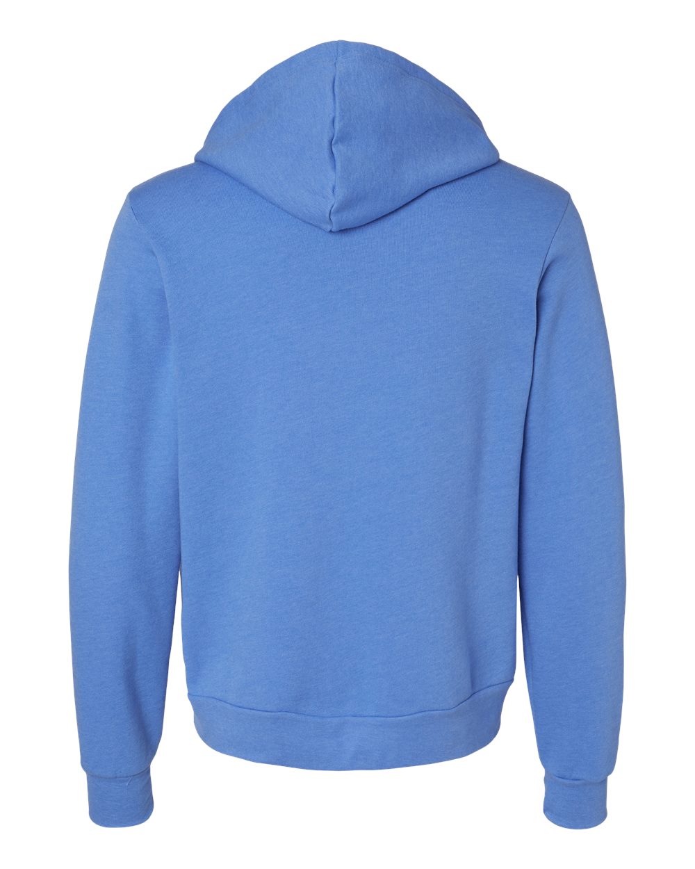 Unisex Sponge Fleece Full-Zip Hoodie - Back - B80406972 - Heather Columbia Blue