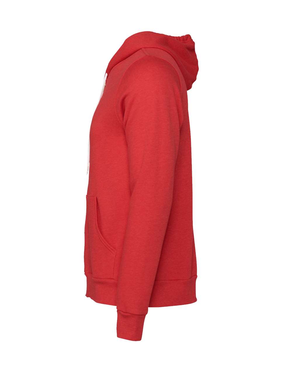 Unisex Sponge Fleece Full-Zip Hoodie - DirectSide - B80406132 - Heather Red