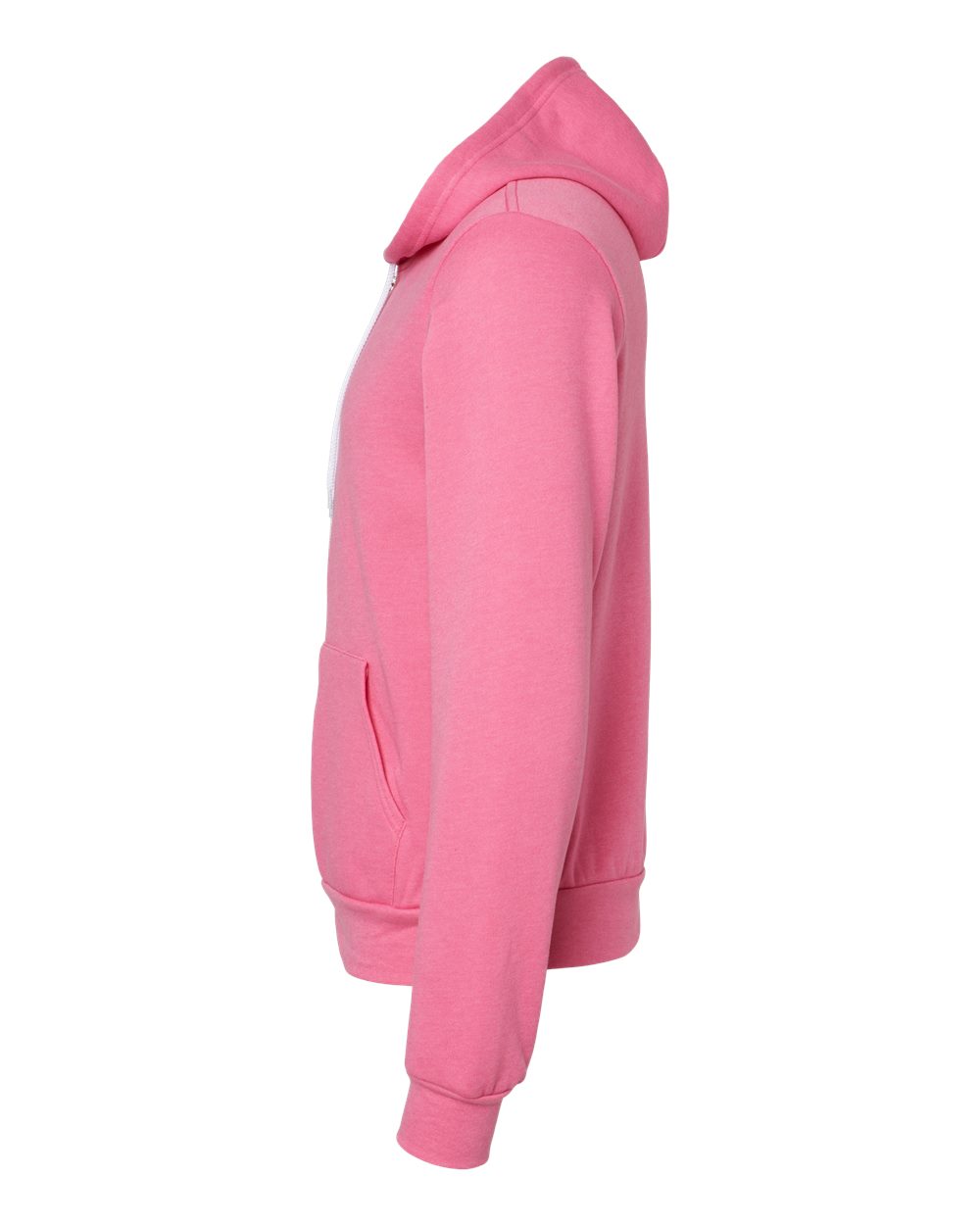 Unisex Sponge Fleece Full-Zip Hoodie - DirectSide - B80406432 - Heather Charity Pink