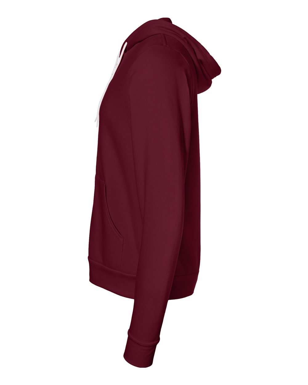 Unisex Sponge Fleece Full-Zip Hoodie - DirectSide - B80406532 - Maroon