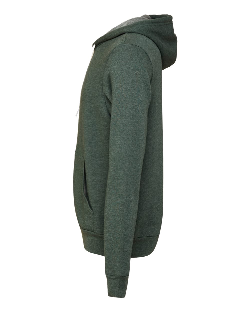 Unisex Sponge Fleece Full-Zip Hoodie - DirectSide - B80406572 - Heather Forest