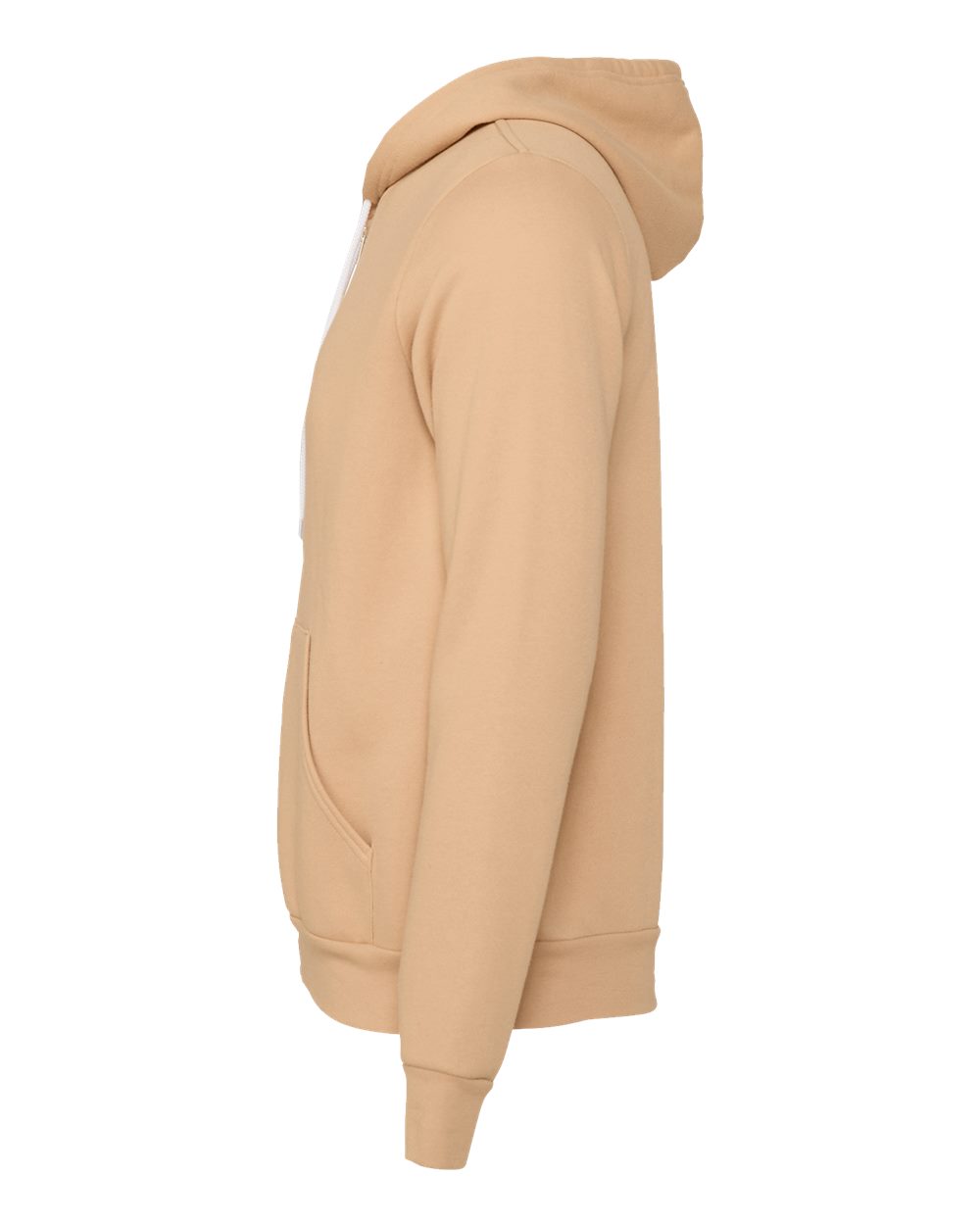 Unisex Sponge Fleece Full-Zip Hoodie - DirectSide - B80406612 - Heather Sand Dune