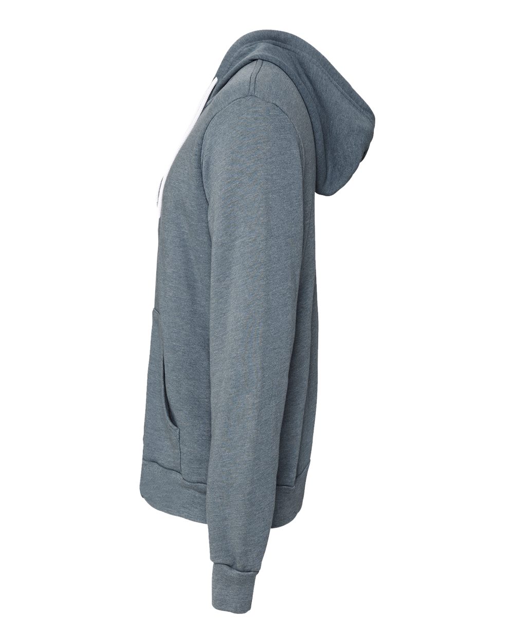 Unisex Sponge Fleece Full-Zip Hoodie - DirectSide - B80406622 - Heather Slate