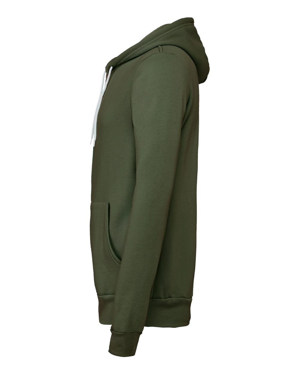 Unisex Sponge Fleece Full-Zip Hoodie - DirectSide - B80406982 - Military Green