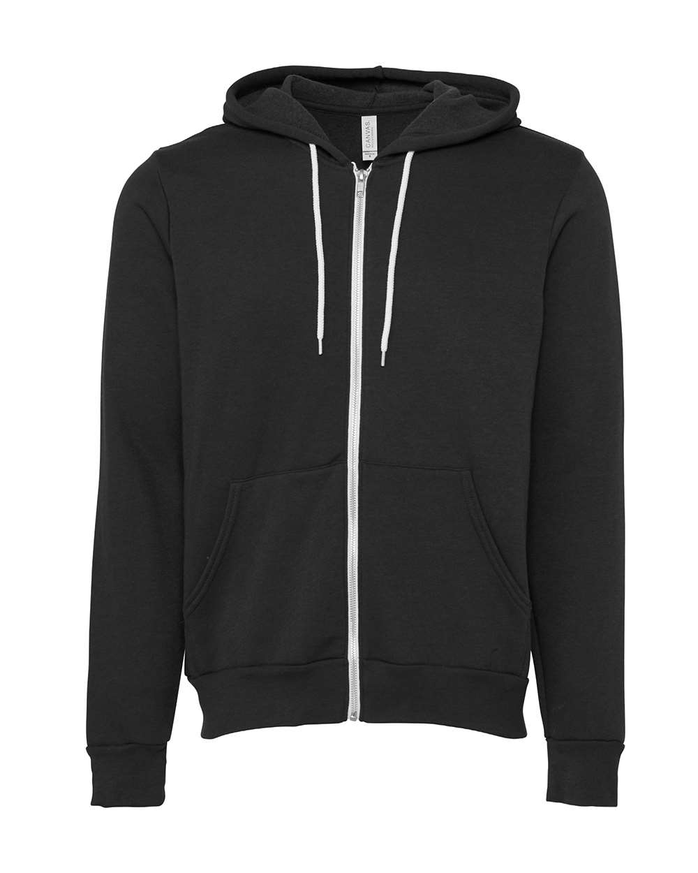 Unisex Sponge Fleece Full-Zip Hoodie - Front - B80406562 - DTG Dark Grey