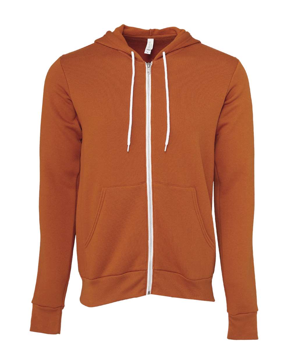 Unisex Sponge Fleece Full-Zip Hoodie - Front - B80406582 - Autumn