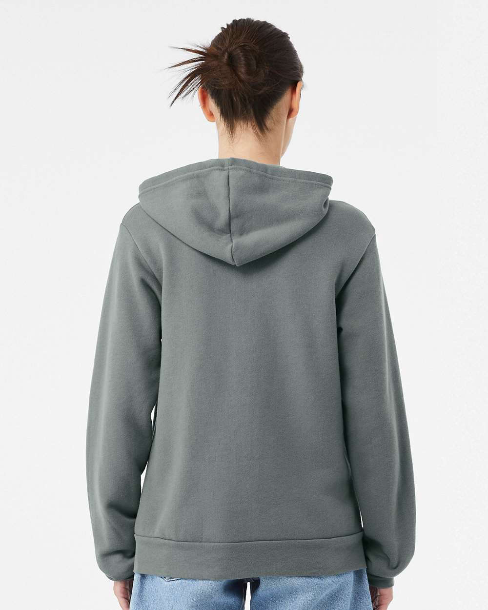 Unisex Sponge Fleece Full-Zip Hoodie - OnModelBack - B80406462 - Blue Storm