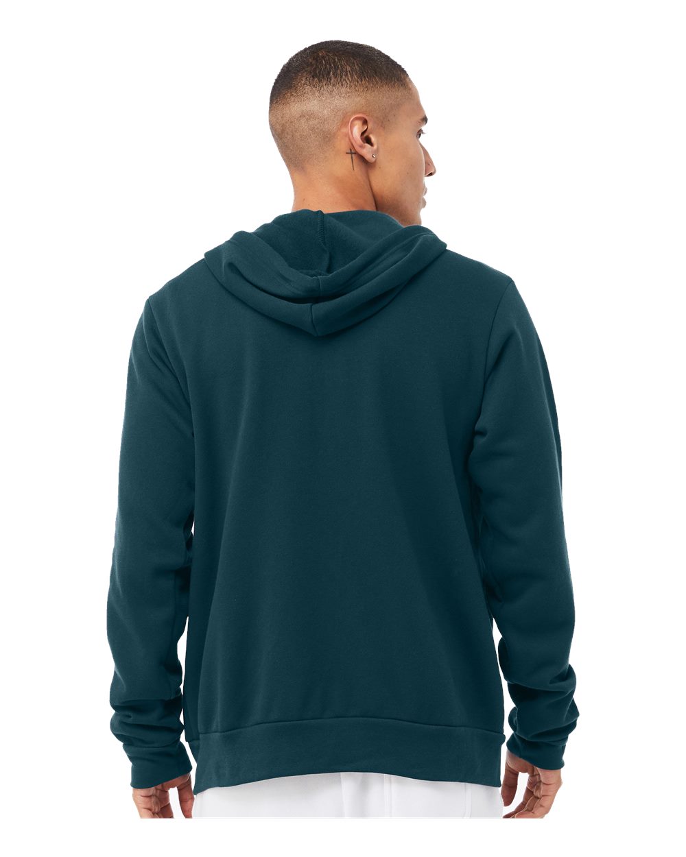 Unisex Sponge Fleece Full-Zip Hoodie - OnModelBack - B80406472 - Atlantic