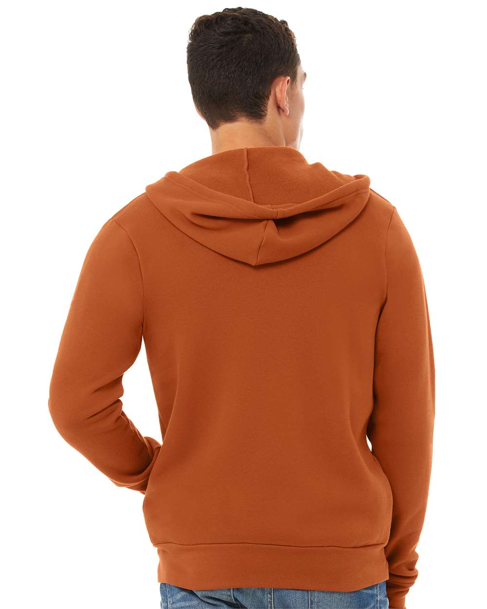 Unisex Sponge Fleece Full-Zip Hoodie - OnModelBack - B80406582 - Autumn
