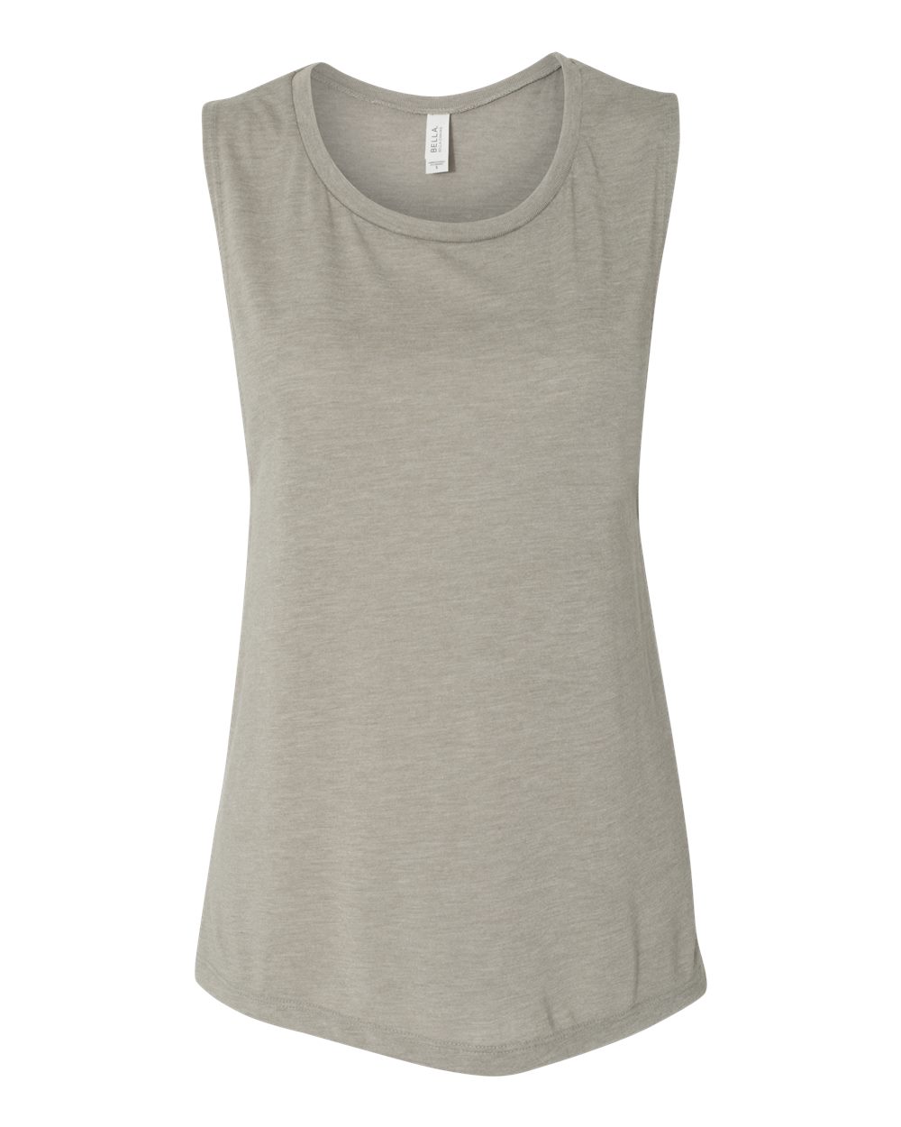 Women's Flowy Scoop Muscle Tank - Front - B55806365 - Heather Stone