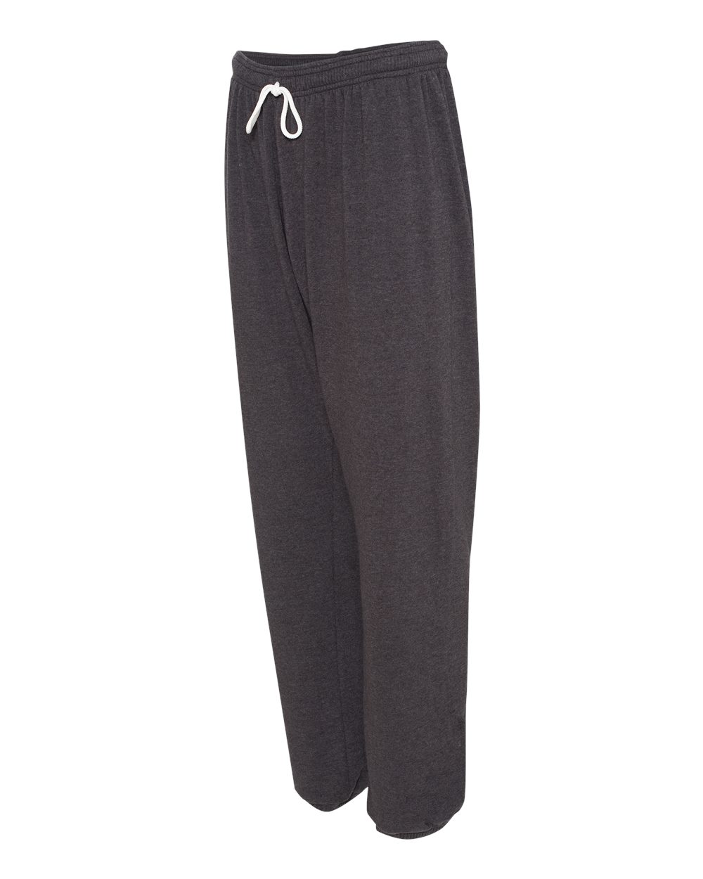 Unisex Sponge Fleece Long Scrunch Pants - Side - B22106102 - Dark Grey Heather
