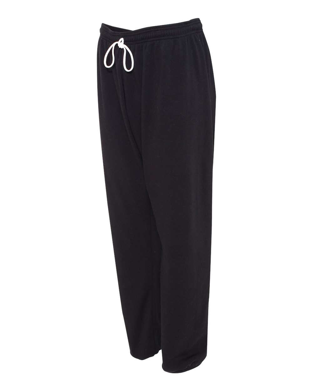 Unisex Sponge Fleece Long Scrunch Pants - Side - B22106502 - Black