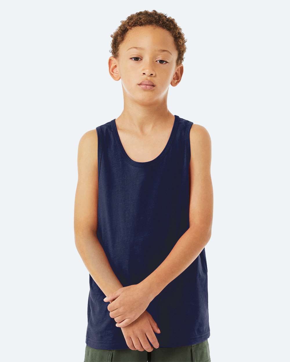 Youth Jersey Tank - OnModelFront - B22206753 - Navy