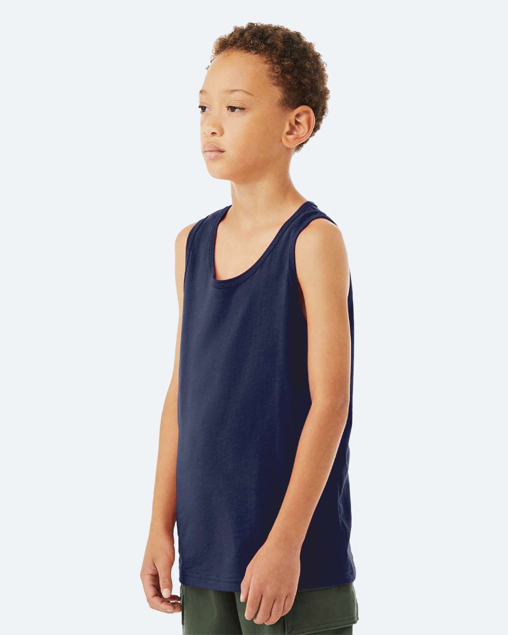 Youth Jersey Tank - OnModelSide - B22206753 - Navy