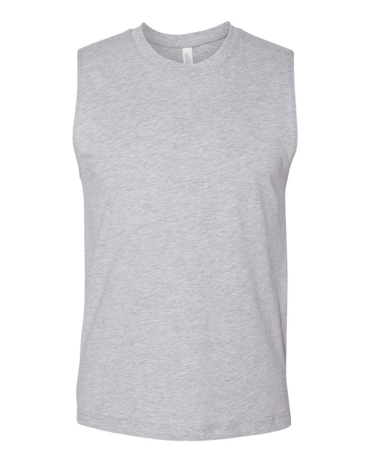 Jersey Muscle Tank - Front - B80906582 - Athletic Heather