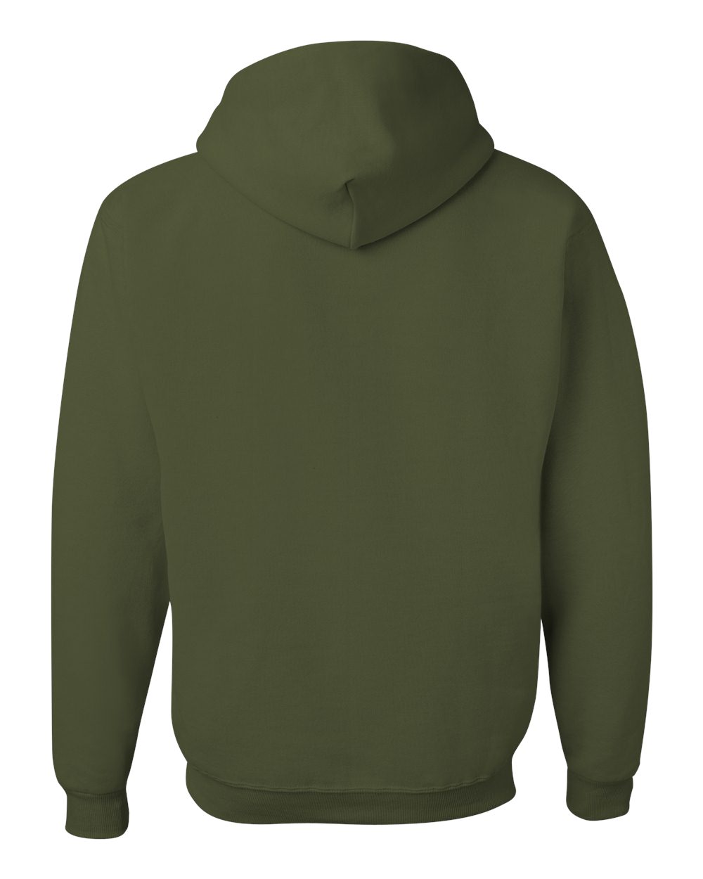 Unisex NuBlend® Hooded Sweatshirt - Back - B22035063 - Military Green