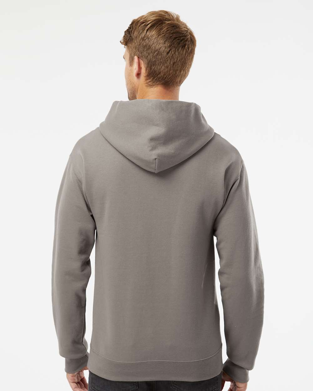 Unisex NuBlend® Hooded Sweatshirt - OnModelBack - B22035563 - Rock