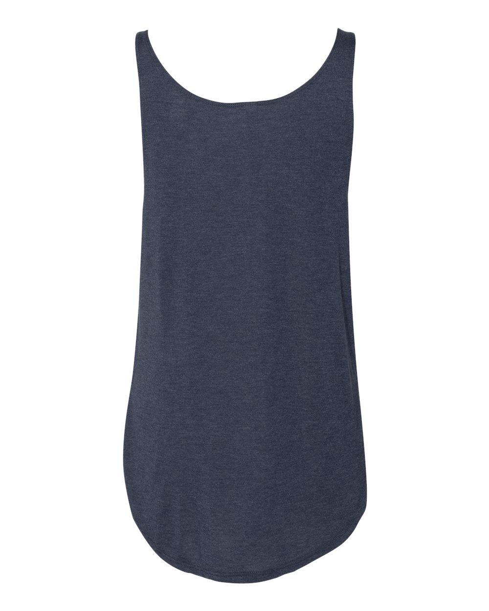 Women's Flowy Tank with Side Slit - Back - B56806653 - Heather Navy