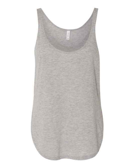 Women's Flowy Tank with Side Slit - Front - B56806583 - Athletic Heather
