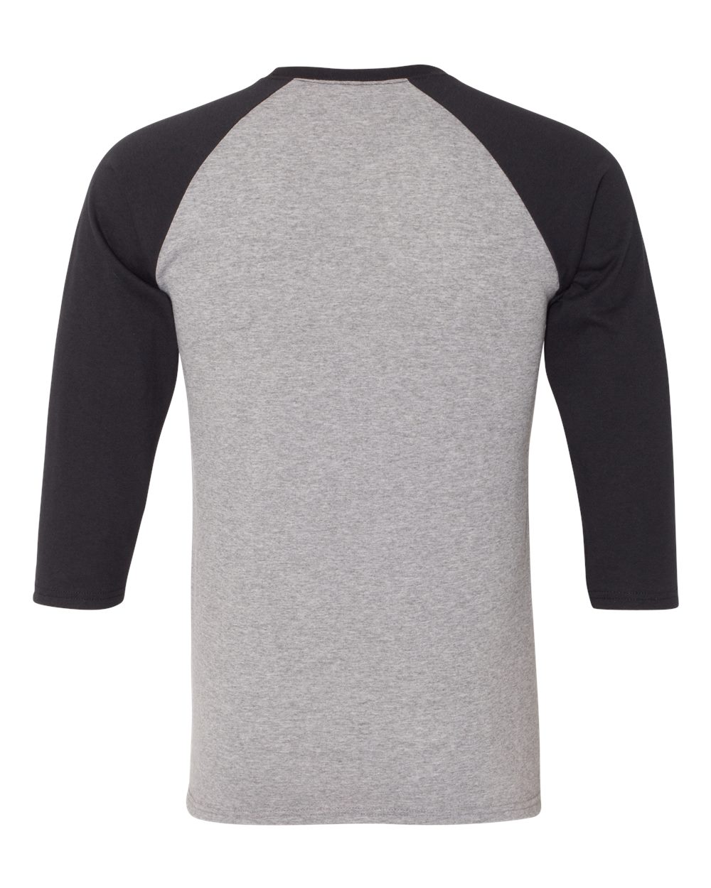 Unisex Triblend Three-Quarter Raglan Baseball T-Shirt - Back - B14835503 - Oxford/ Black