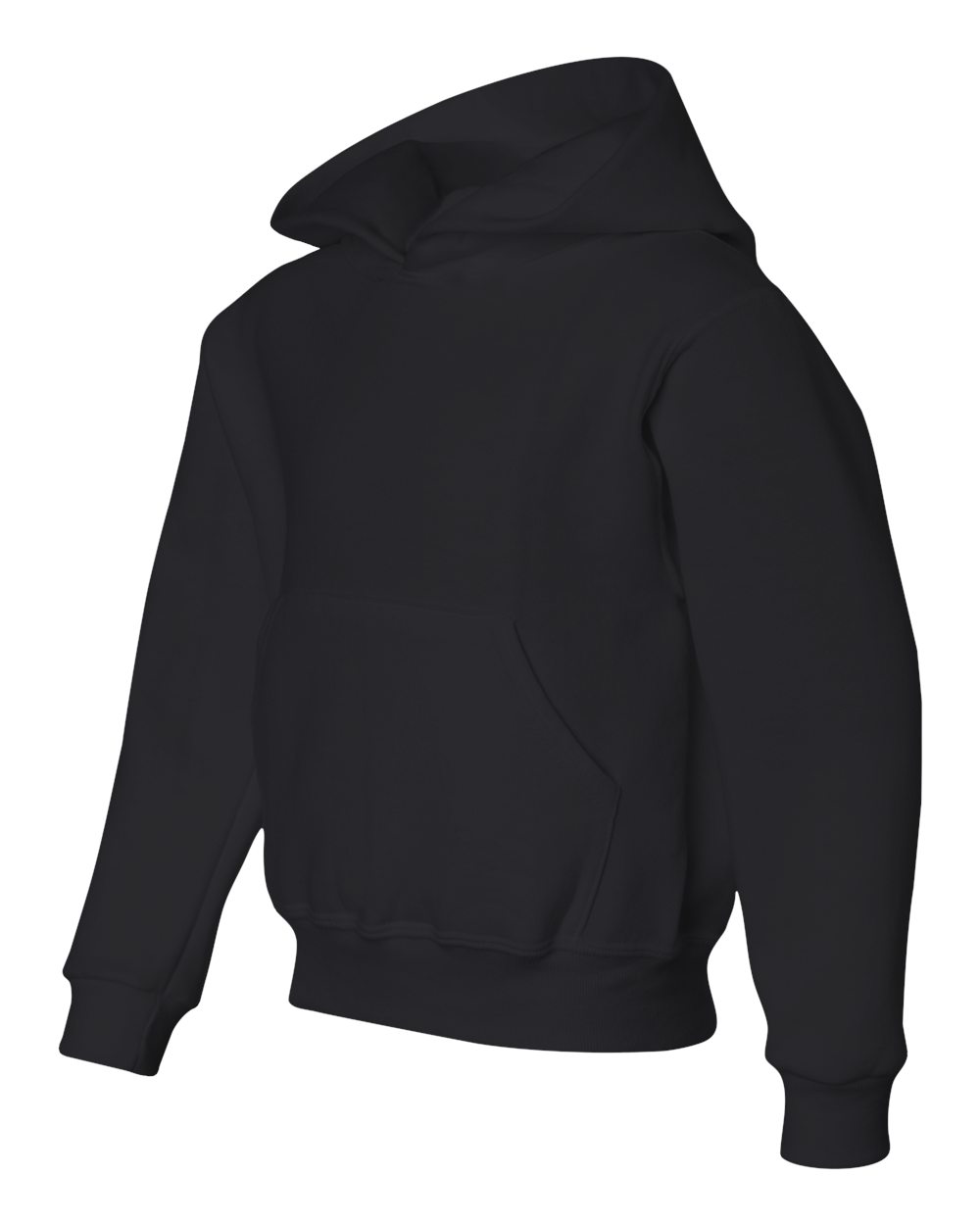 Youth NuBlend® Hooded Sweatshirt - Side - B32035503 - Black