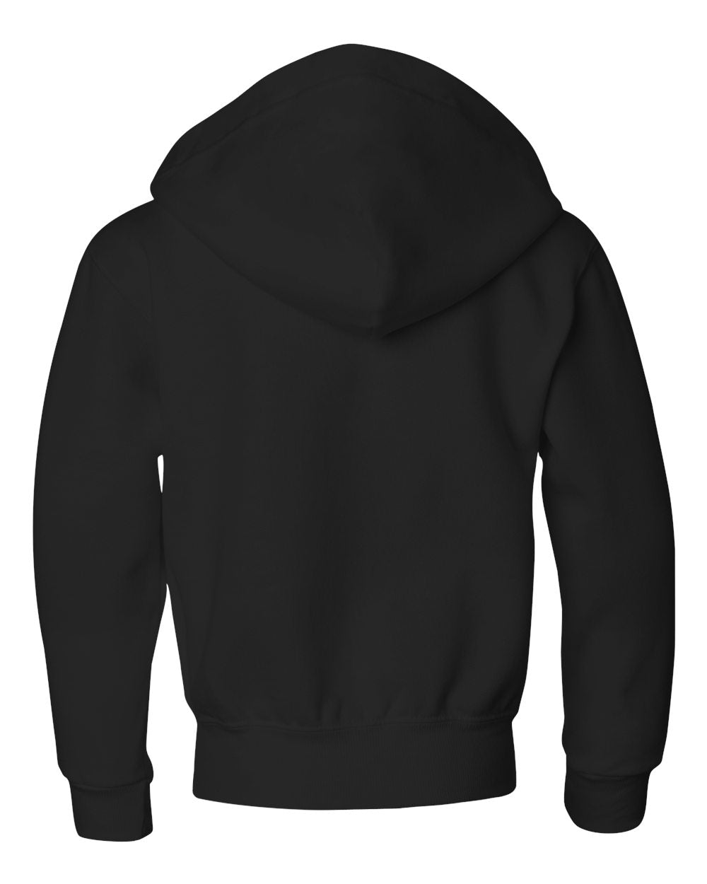 Youth NuBlend® Full-Zip Hooded Sweatshirt - Back - B32335503 - Black