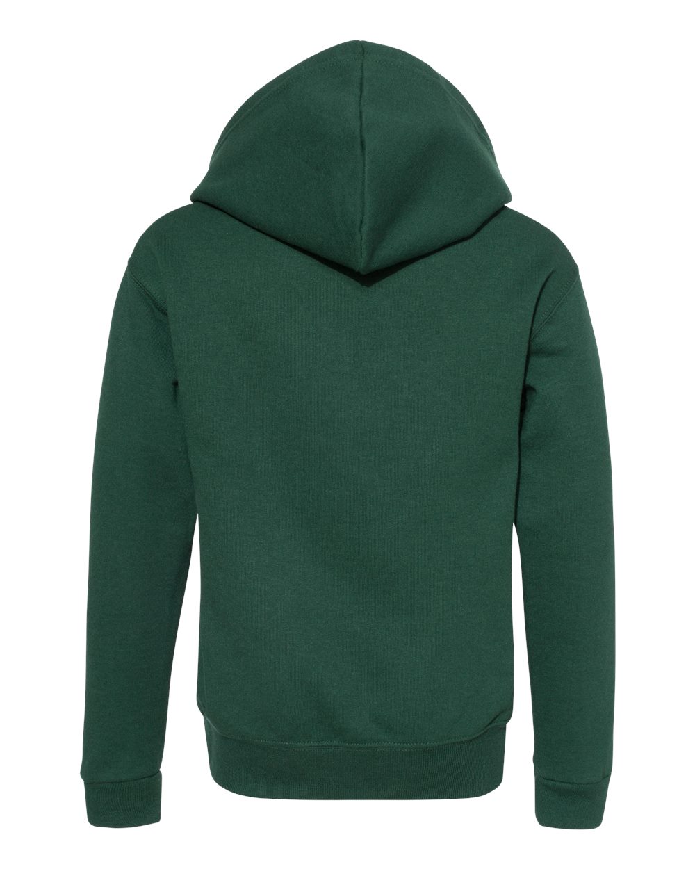 Youth NuBlend® Full-Zip Hooded Sweatshirt - Back - B32335543 - Forest Green